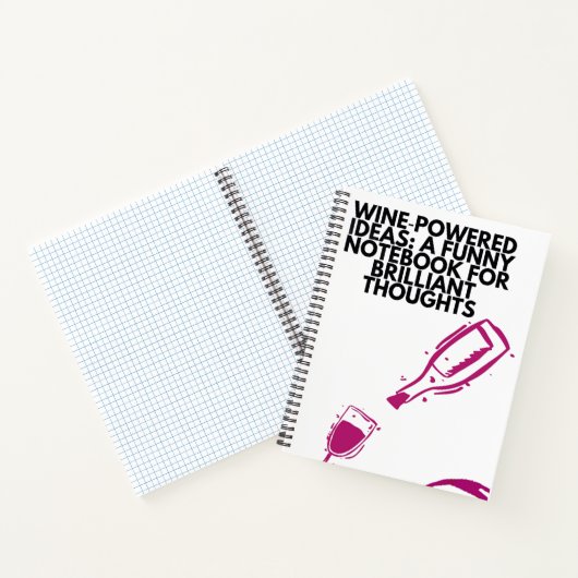 Wine‑Powered Ideas – Funny Notebook for Brilliant  ノートブック (内部)
