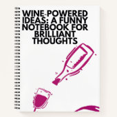 Wine‑Powered Ideas – Funny Notebook for Brilliant  ノートブック (正面)