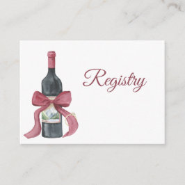 Wine QR Code Bridal Shower Registry  エンクロージャーカード