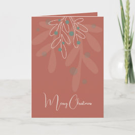 Wine red Christmas holidays abstract floral カード