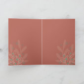 Wine red Christmas holidays abstract floral カード (内部)