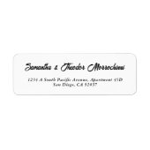 Wine Red Floral Return Address Labels ラベル (正面)