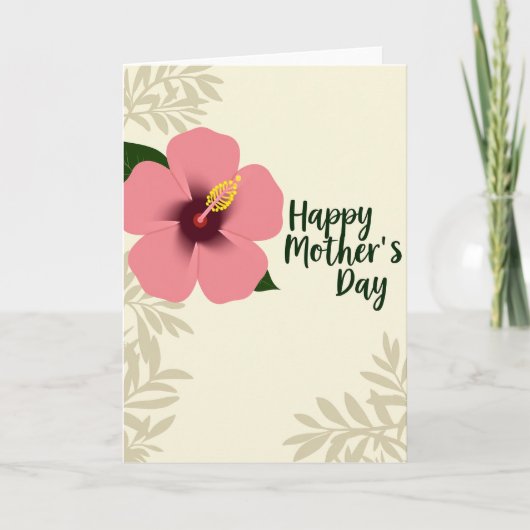 Wine Red Petal Mothers Day Card カード (正面)