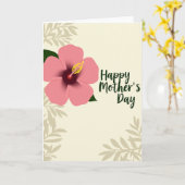 Wine Red Petal Mothers Day Card カード (黄色い花)