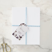 Wine Red Plum Mauve Fall Floral Wedding ギフトタグ (より糸付き)