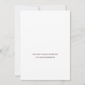 Wine Red Plum Mauve Fall Floral Wedding 招待状 (裏面)