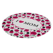 Wine Rose Green Polka Dot Graphic Pattern Modern   カッティングボード (角)