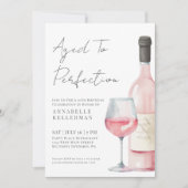 Wine Simple 50th Birthday Party 招待状 (正面)