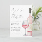 Wine Simple 50th Birthday Party 招待状 (スタンド正面)