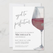 Wine Simple Fifty 50th Birthday Party 招待状 (正面)