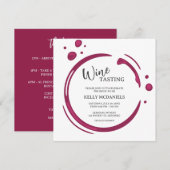 Wine Stain Bachelorette Party Invitation 招待状 (正面/裏面)