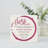 Wine Stain Bachelorette Party Invitation 招待状 (スタンド正面)