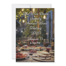 Wine Tasting Evening Invitation