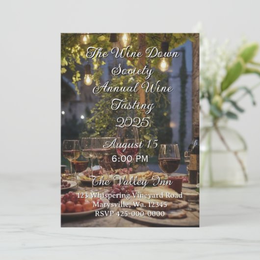 Wine Tasting Evening Invitation 招待状 (スタンド正面)