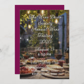 Wine Tasting Evening Invitation 招待状 (正面/裏面)