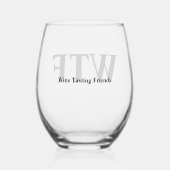 Wine Tasting Friends ステムなしワイングラス (裏面)