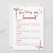 Wine Tasting Holidays Party Whimsical Christmas 招待状 (裏面)