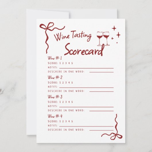 Wine Tasting Holidays Party Whimsical Christmas 招待状 (裏面)