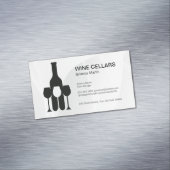 Wine Tasting Logo | Bottle | Glasses マグネット名刺 (インサイチュ)