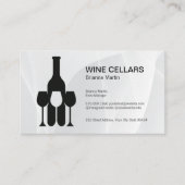 Wine Tasting Logo | Bottle | Glasses 予約カード (正面)