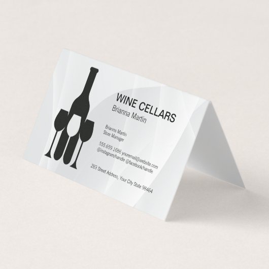 Wine Tasting Logo | Bottle | Glasses 名刺 (正面)