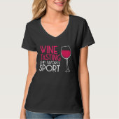 Wine Tasting Sport Drinking  Drinker Sayings Graph Tシャツ (正面)