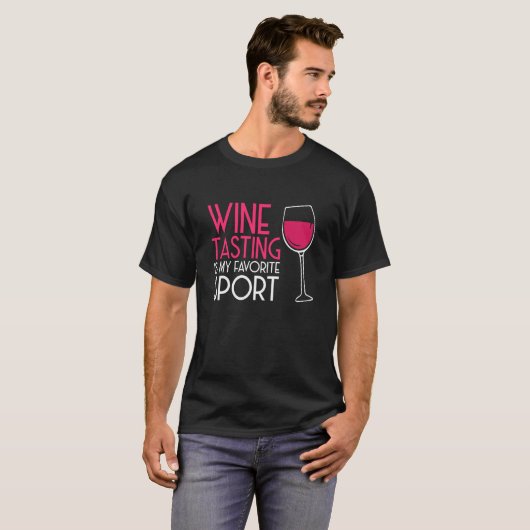 Wine Tasting Sport Drinking Drinker Sayings Graphi Tシャツ (正面フル)
