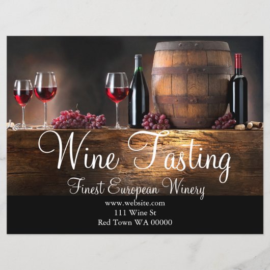 Wine Tasting Winery Flyer Invitation チラシ (正面)