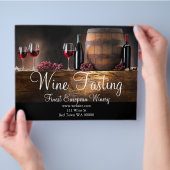 Wine Tasting Winery Flyer Invitation チラシ (手)
