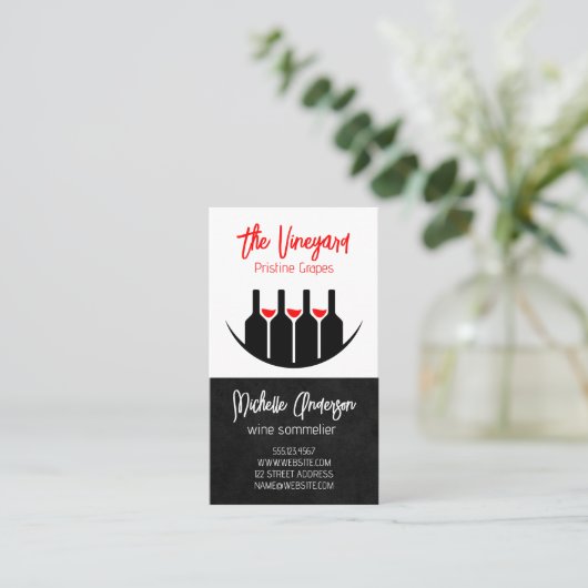 Wine Tastings | Bottles and Glasses  名刺 (スタンド正面)