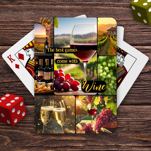 Wine Themed Photo Collage Personalized トランプ