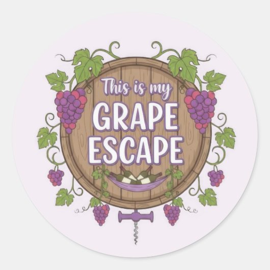 Wine Time Sticker Set ラウンドシール (正面)