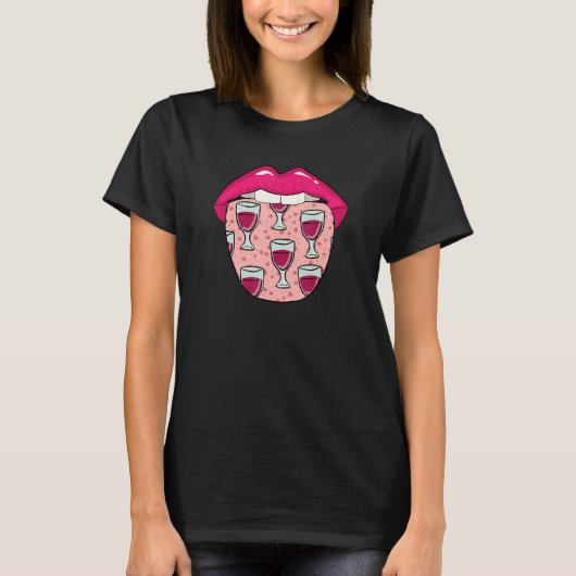 Wine Tongue   Alcohol Vino Tasting Drinks Wine Tシャツ (正面)