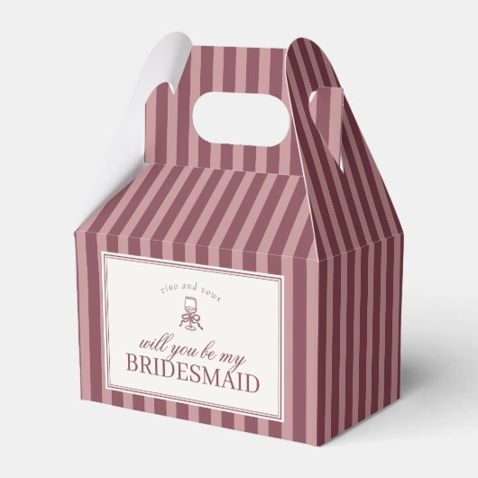 Wine Vineyard Club Bridesmaid Proposal Box フェイバーボックス (正面サイド)