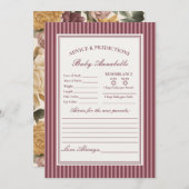 Wine Vineyard Club Old Money Advice for Baby Card 招待状 (正面/裏面)