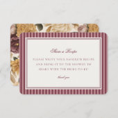 Wine Vineyard Club Old Money Share a Recipe Insert エンクロージャーカード (正面/裏面)