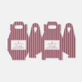 Wine Vineyard Club Old Money Striped Bridal Shower フェイバーボックス (折り畳みなし)