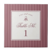 Wine Vineyard Club Old Money Wedding Table Number タイル (正面)