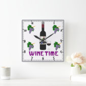 Wine Wall Clock スクエア壁時計 (ホーム)