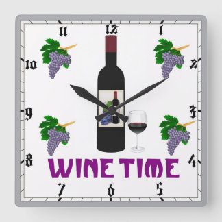 Wine Wall Clock スクエア壁時計