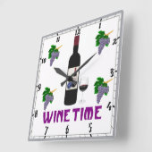 Wine Wall Clock スクエア壁時計 (傾斜)
