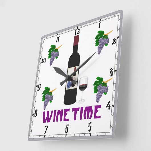 Wine Wall Clock スクエア壁時計 (傾斜)