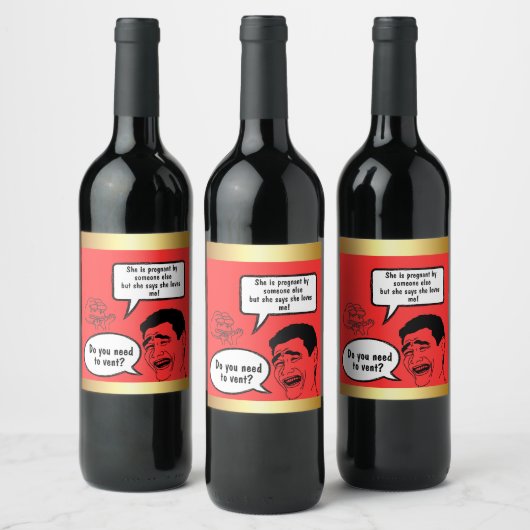 Wine & Whine: Custom Labels for Your Drama-Filled  ワインラベル (ボトル)