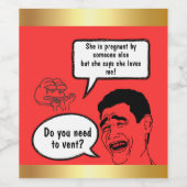 Wine & Whine: Custom Labels for Your Drama-Filled  ワインラベル (シングルラベル)