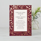 Wine Winery Vineyard Wedding Foil Invitation 箔招待状 (立ち正面)