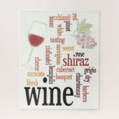 Wine Word Cloud Design Puzzle ジグソーパズル (縦)