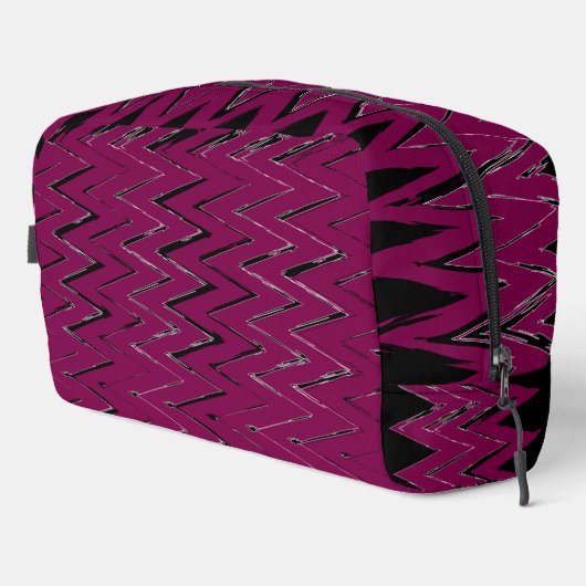 Wine Zigzag Abstract Design ドップキット (右コーナー)