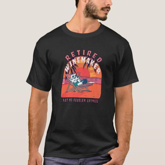 Winemaker退職したヴィンテージ退職 Tシャツ (正面)