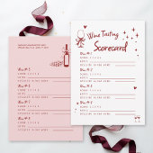 Winery Bachelorette Party 8 Wine Tasting Scorecard