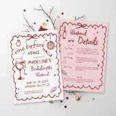 Winery Bachelorette Vino Before Vows Red Itinerary 招待状